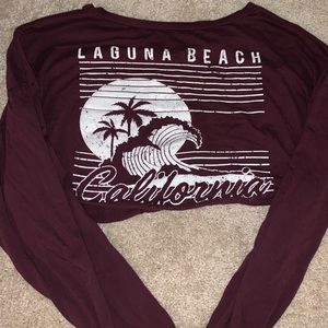 SOLD MAROON CROP LONGSLEEVE